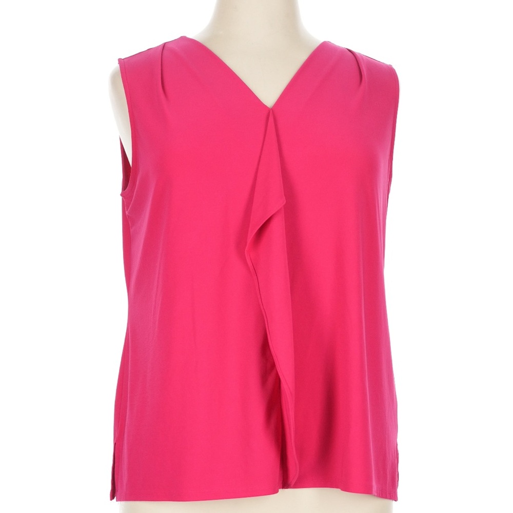 Bros & Ali Sleeveless V-Neck Ruffle Front Top size 1xl 16/18